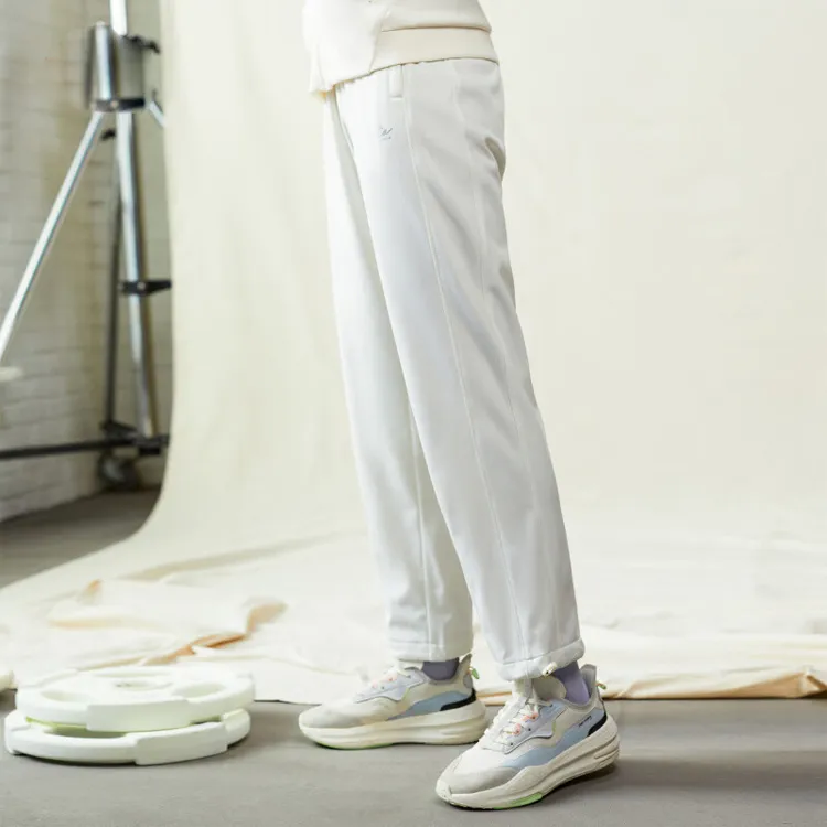 ANTA Variety Training Collection Knitted Sweatpants Women's White-4