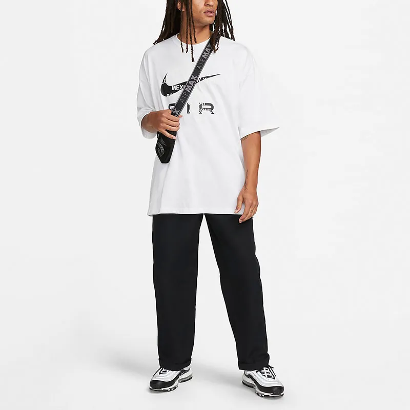 Nike Drop Shoulder Sleeve T-Shirt Men's White-2