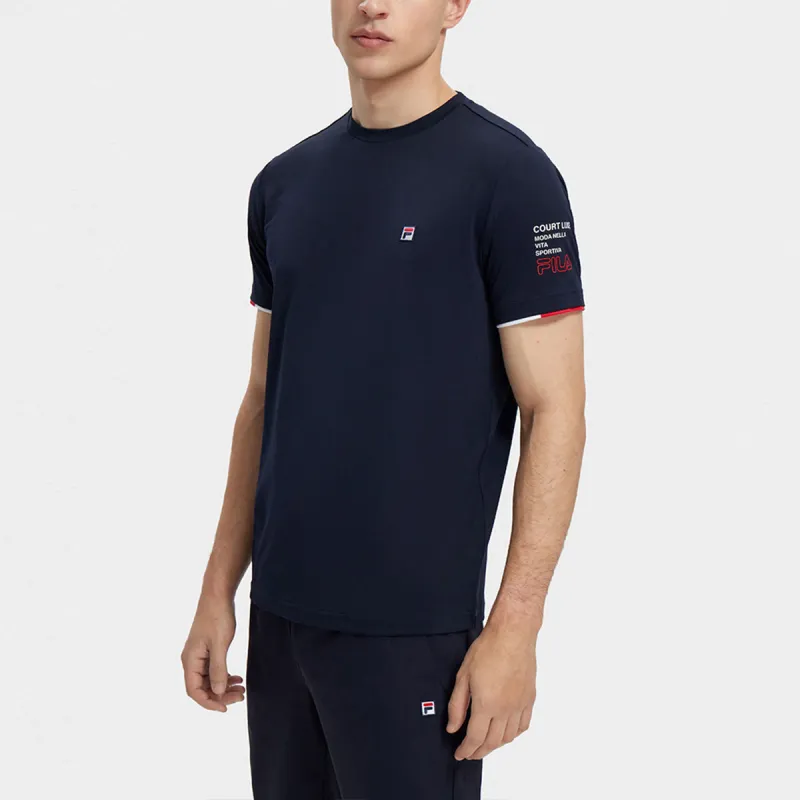 FILA T Shirts Men Royal Blue-3