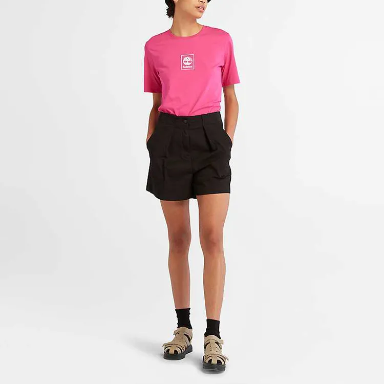 Timberland T-Shirts Women's Rose Red-2