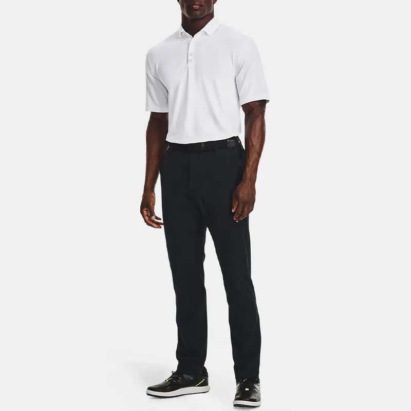 Under Armour Luxe Polo Shirts Men White-4