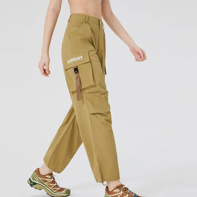 Sumday Athletics Cargo Pants Women's Khaki-3