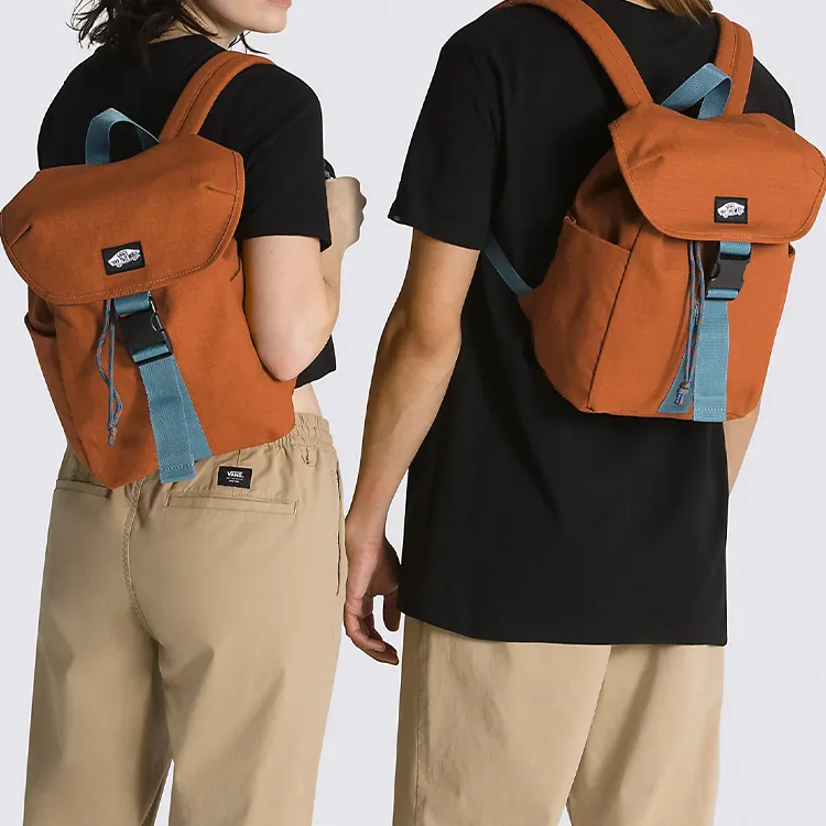 Vans Cotton Backpack Unisex Brown-3