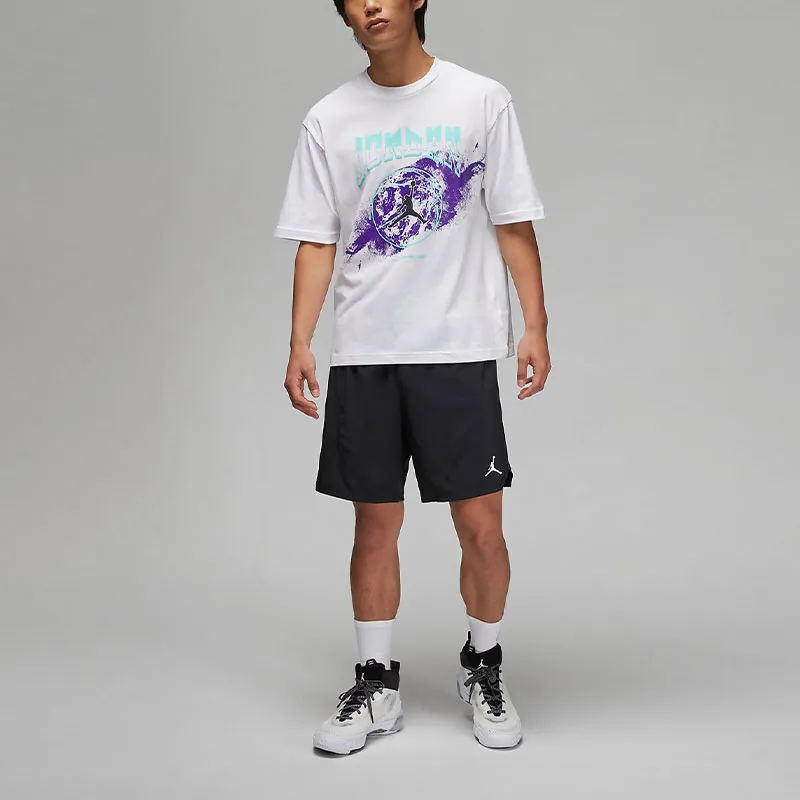 Jordan M J SPRT GFX T Shirts Men White-2