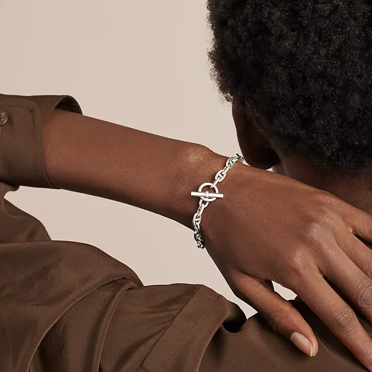 HERMES 925 Sterling Silver Bracelets Women's Silver-1