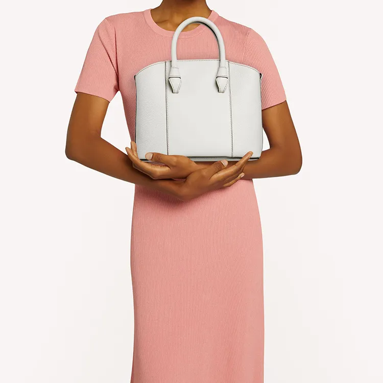 Furla Miastella Calfskin Tote Bag Shopping Bag Shoulder Bag Crossbody Bag Handbag Women's White-4