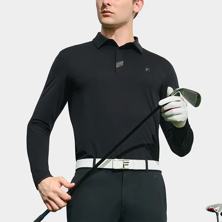 FILA Golf Series Polo Shirts Men Pitch Black-4
