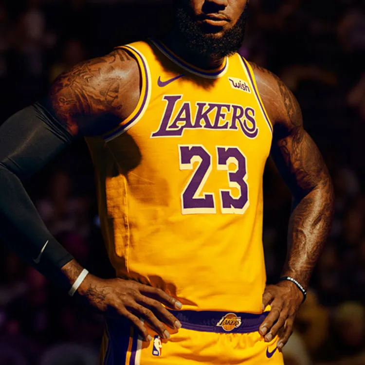 Nike X Nba Kids Los Angeles Lakers Lebron James Icon Edition Swingman Jersey-3