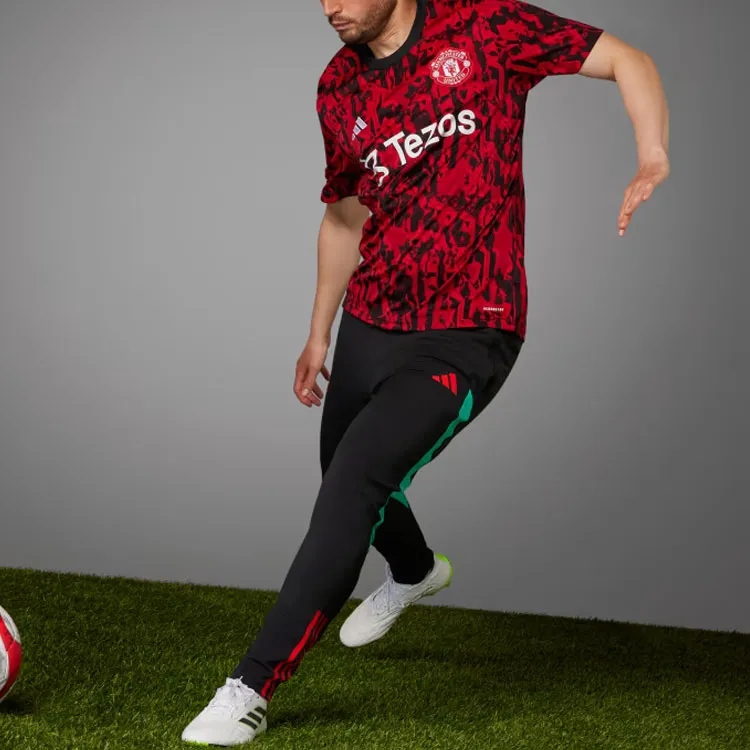 Adidas Manchester United Soccer Jerseys Men Red Black-5