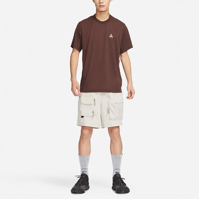 Nike T Shirts Men Earth Umber-2