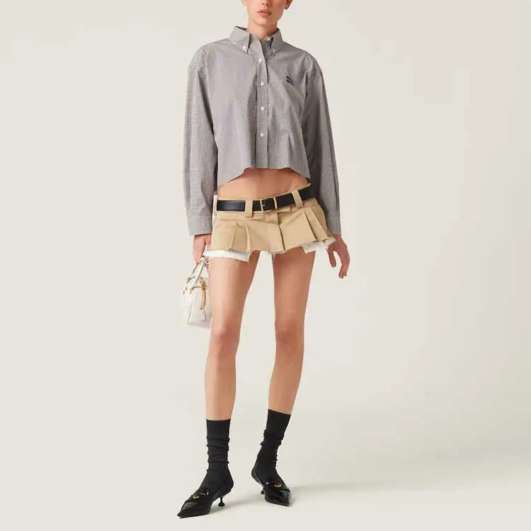 MIU MIU Checked Button Up Shirt-1
