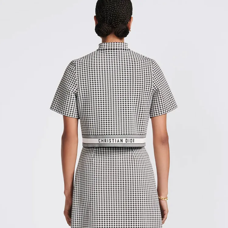 DIOR Checkered Button Up Short Sleeved Jacket-3