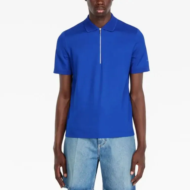 FERRAGAMO Logo-print Zip-up Polo Shirt-2