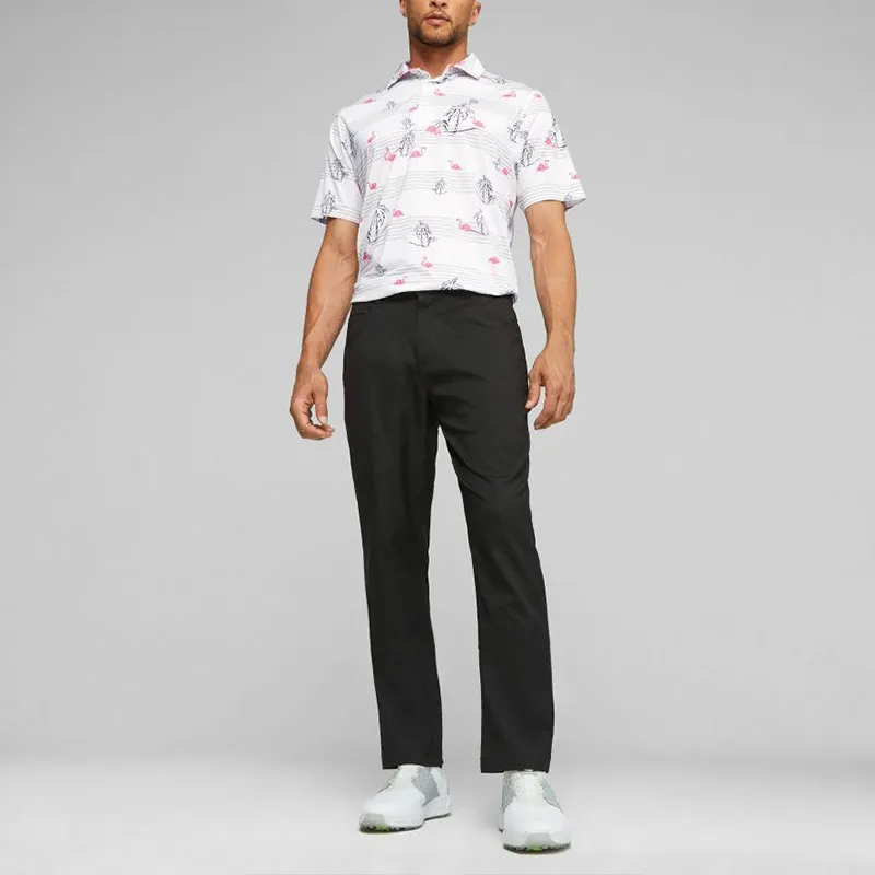 PUMA Polo Shirts Men White/Bright Pink-4