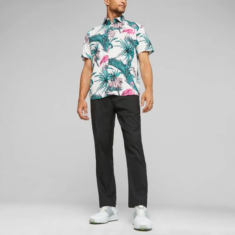 PUMA Shirts Men White/Bright Pink-4