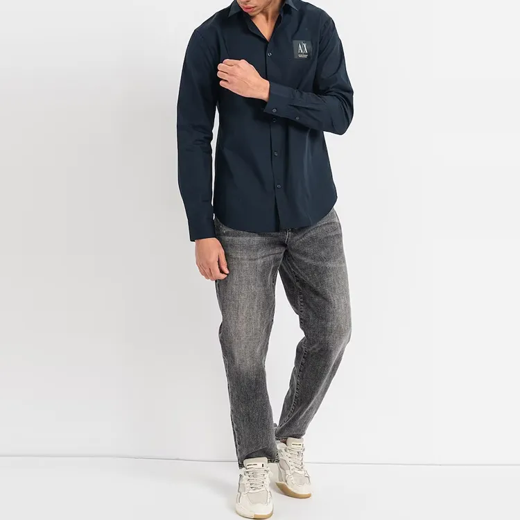 ARMANI EXCHANGE SS23 Shirt Men's Navy-2