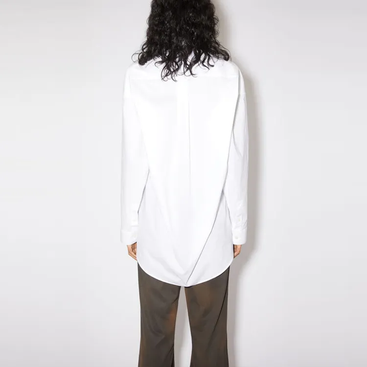 Acne Studios Ance Studios Button Up Curved Hem Shirt-2