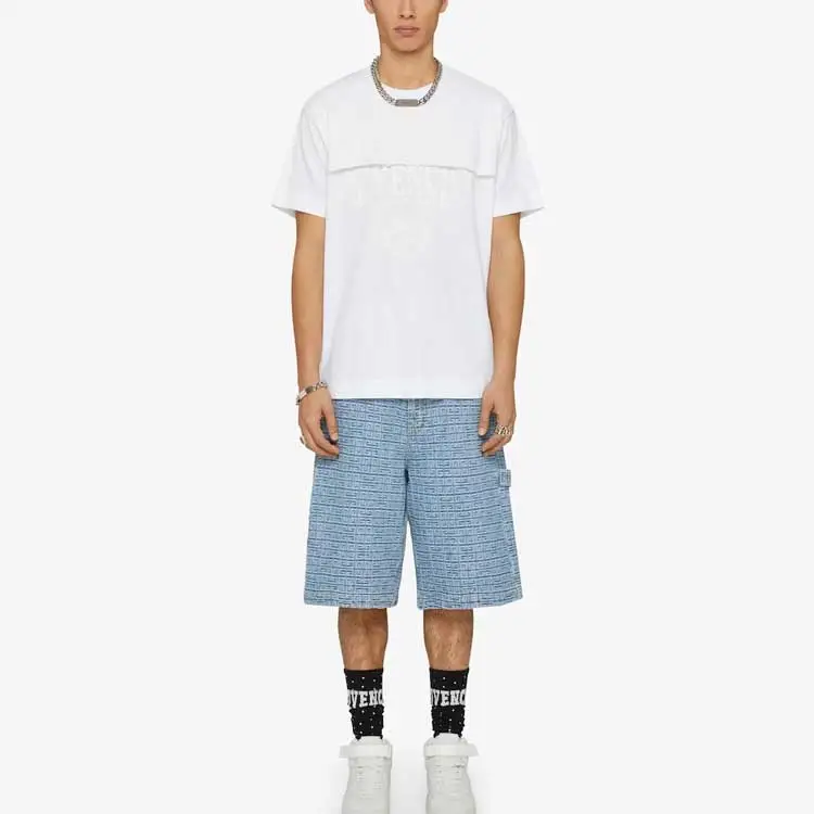 Givenchy 4G Denim Carpenter Bermuda Shorts-1