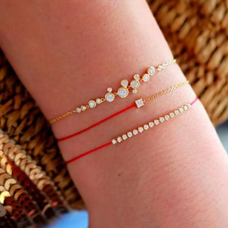 Redline Bracelets Women's Silver/Red-1