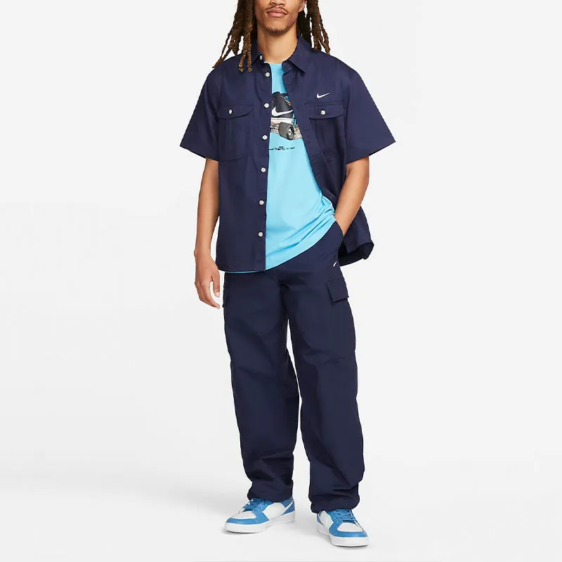 Nike T Shirts Men Baltic Sea Blue-2