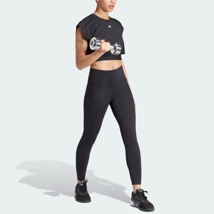Adidas Free Shipping With AdiClub Power Aeroready Crop Sleeveless Tee-3