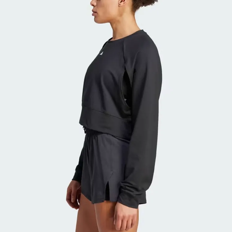 Adidas AEROREADY Sweatshirts Women's Black-3