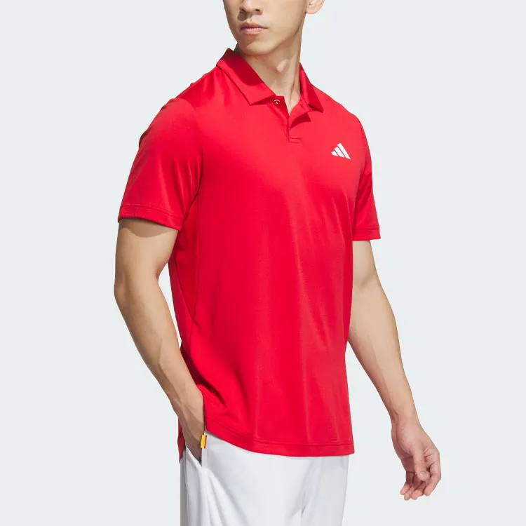 Adidas China Tennis Team Olympics Collection HEAT.RDY Pro Polo Shirt Men's Light Scarlet/White-3