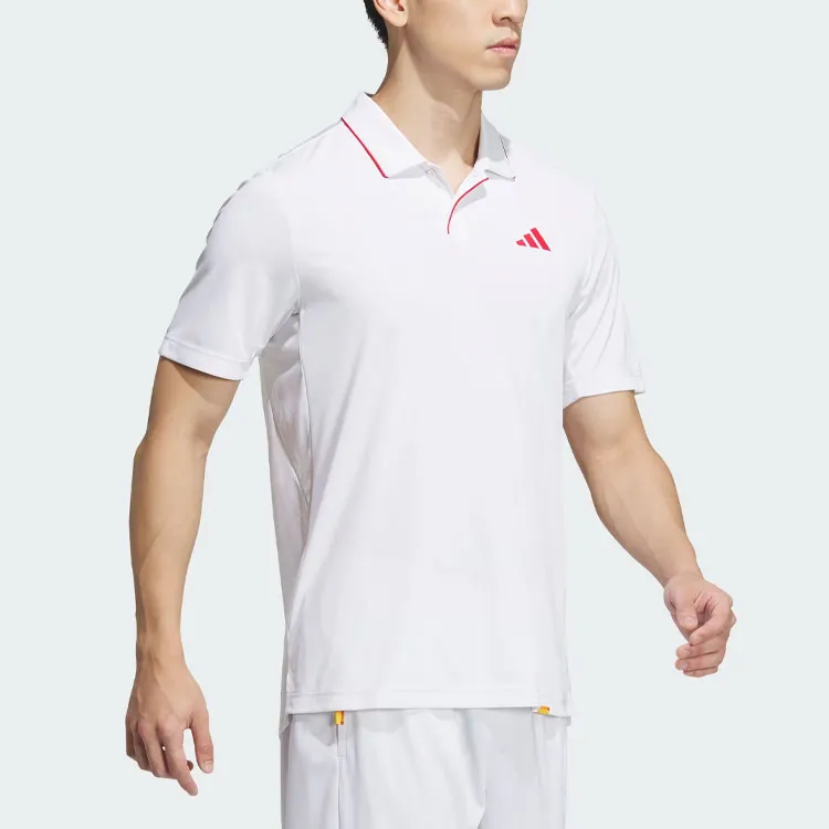 Adidas Chinese Tennis Team Olympic Series Polo Shirt Men's White-2