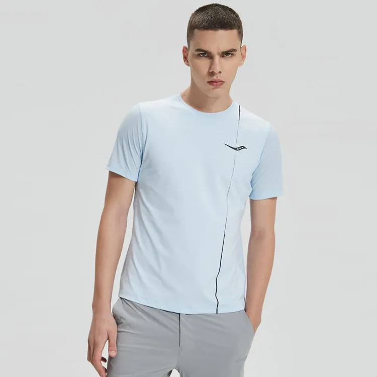 Saucony T Shirts Men Light Blue-2