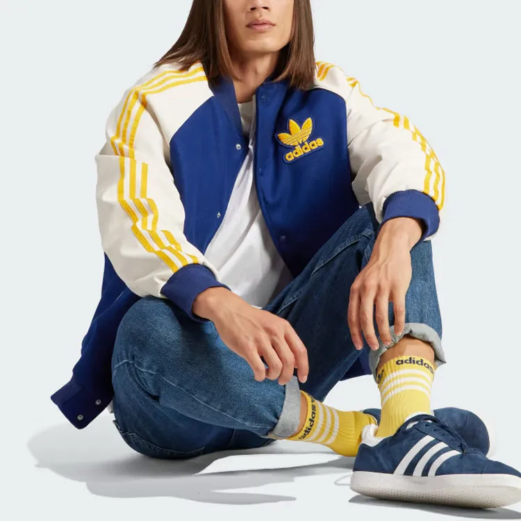 Adidas Originals Baseball Jacket Men's Blue-3