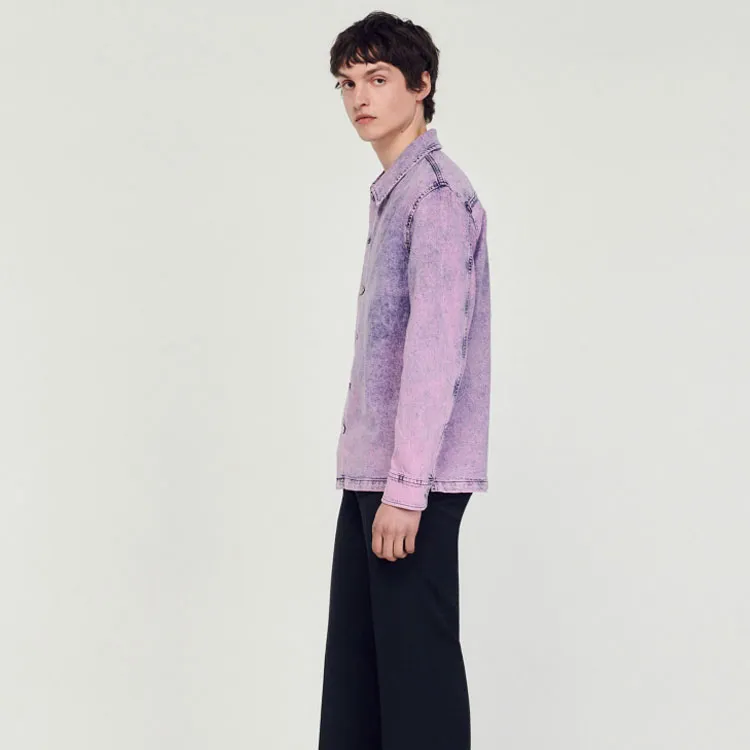 Sandro Denim Jackets Men Pink-3