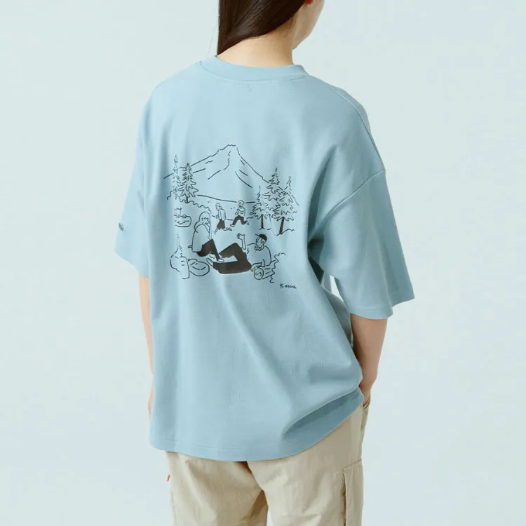 Columbia X Long Field Male Co-titled Series T-Shirts Unisex Blue-3