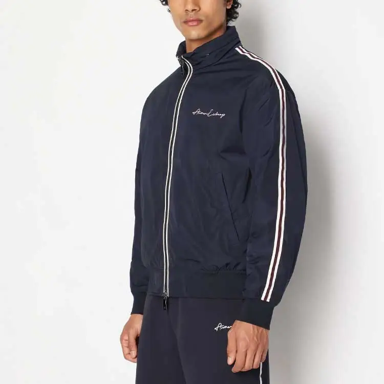 ARMANI EXCHANGE Striped Bomber Jacket-4