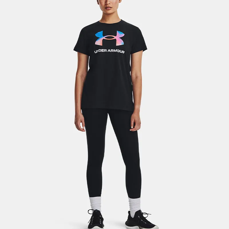 Under Armour Sportstyle T Shirts Women's Black-3