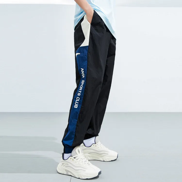Anta Life Collection Knitted Sweatpants Men's Dark Navy Blue-4