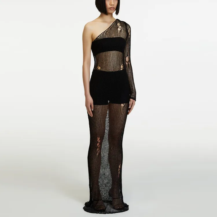 The Kript Long-Sleeved Dresses Women's Black-5