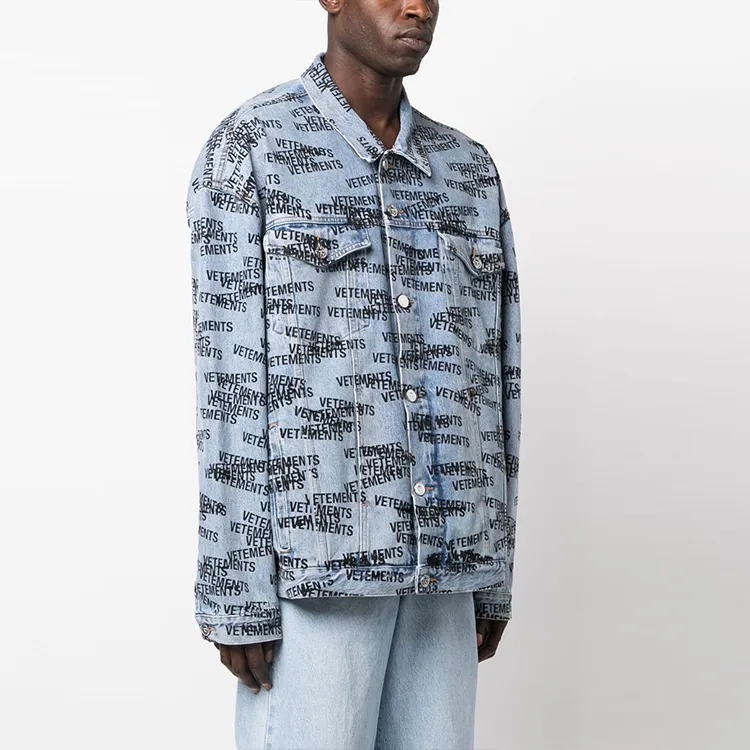 Vetements Stamped Logo Denim Jacket-2