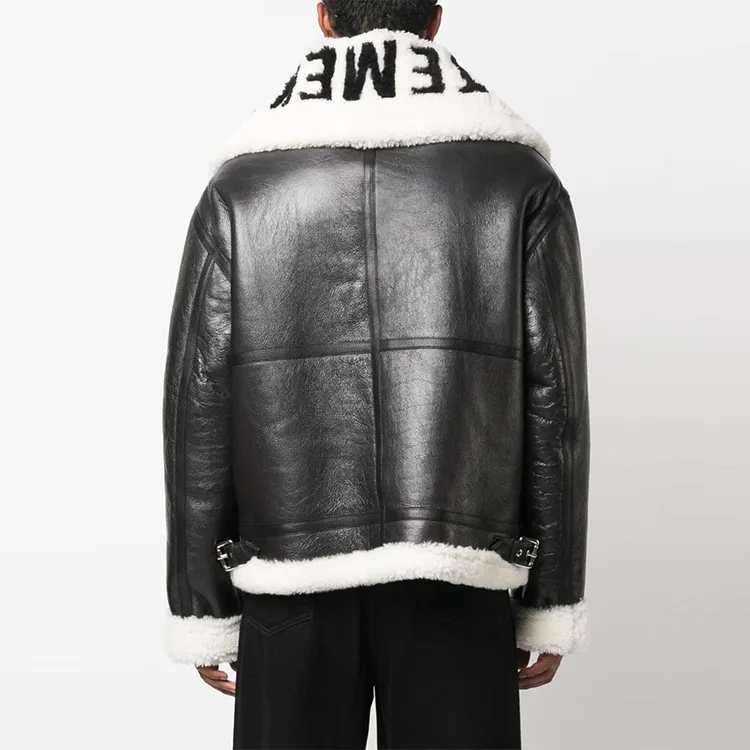 Vetements Leather Jackets Unisex Black-4