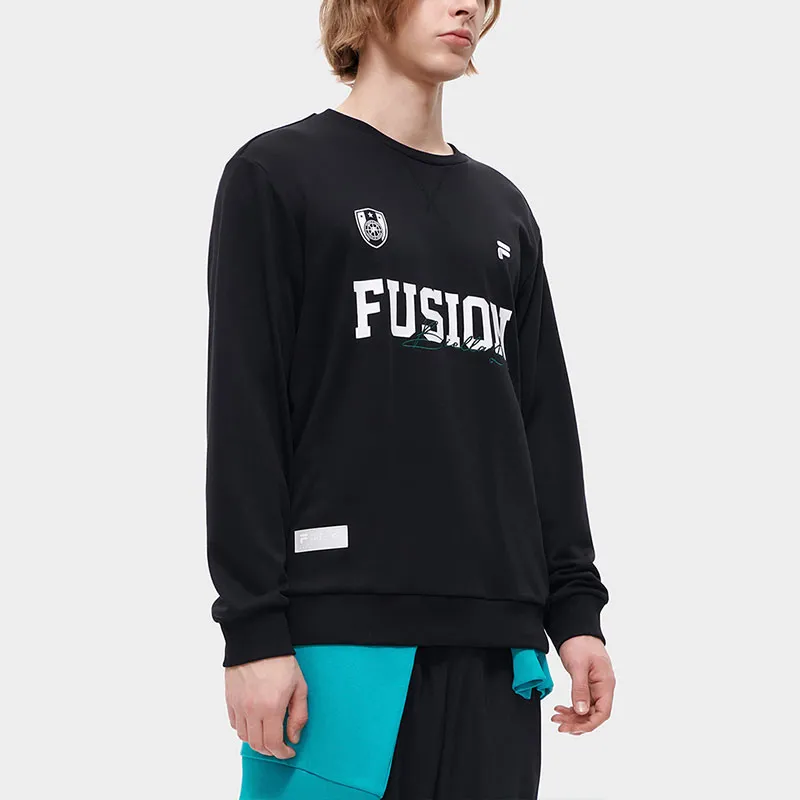 FILA FUSION BASEBALL Series Sweatshirt Men's Jet Black-4