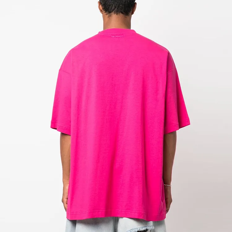 Vetements T-Shirts Unisex Peach Pink-4