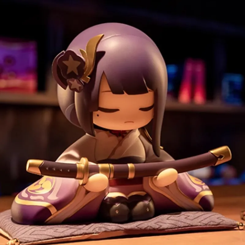 GenShin Raiden Shogun Grand Portrait Of The Enshrined God Of The Right Body Chibi Figures-3
