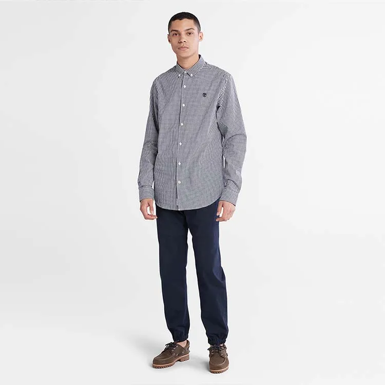 Timberland Shirts Men Dark Sapphire Yarn Dyed Woven-2