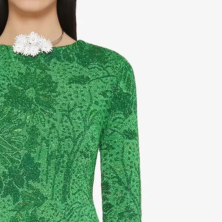 Givenchy Lurex Floral Jacquard Dress-4