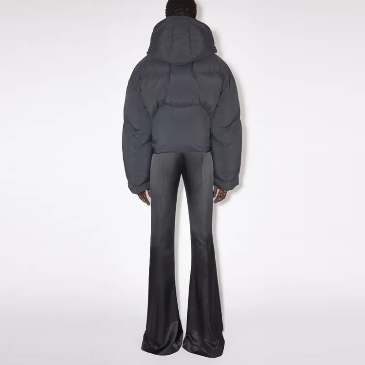 Acne Studios Hooded Puffer Jacket Black-2