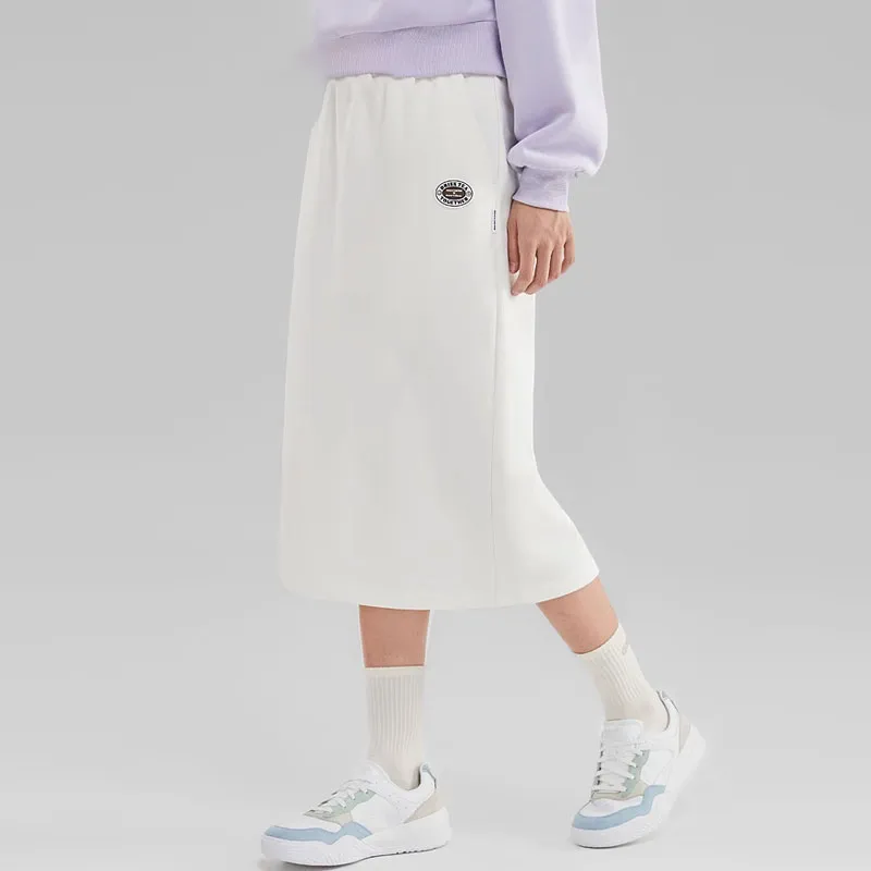 Skechers Casual Long Skirts Women's Marshmallow White-4