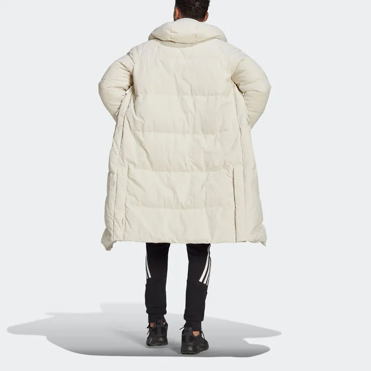 Adidas BIG BAFFLE DOWN COAT Down Jacket Men's White-1