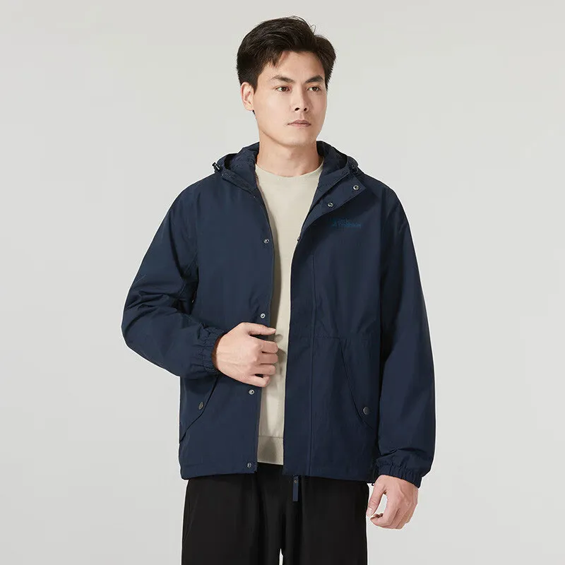 Jack Wolfskin Outdoor Hiking Waterproof, Windproof, And Breathable Windbreaker Jacket Men's-6