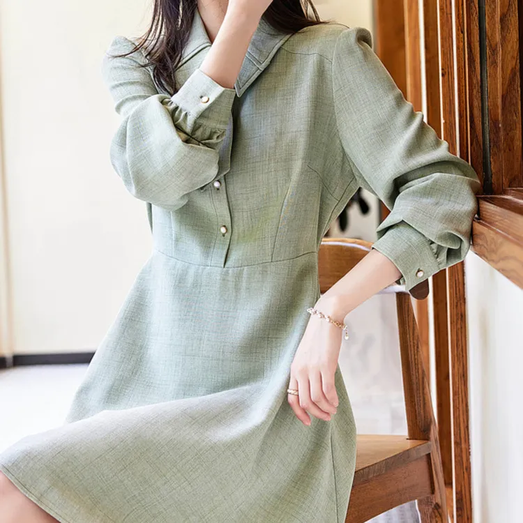 Dme Long Sleeved Dresses Women's Green-3