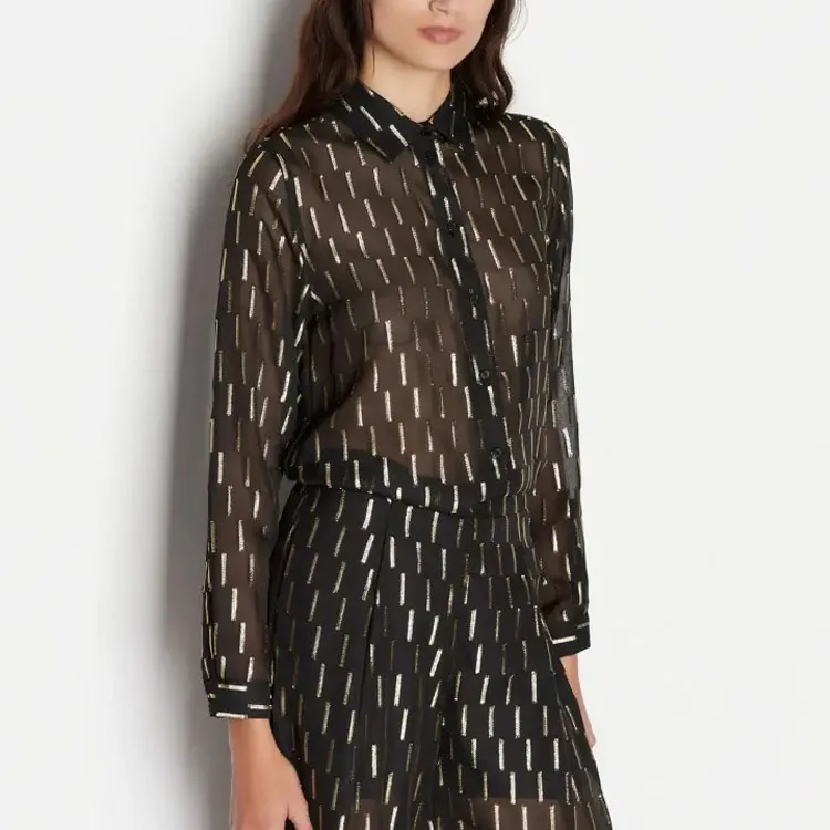 ARMANI EXCHANGE Stripe detail Button up Shirt-3