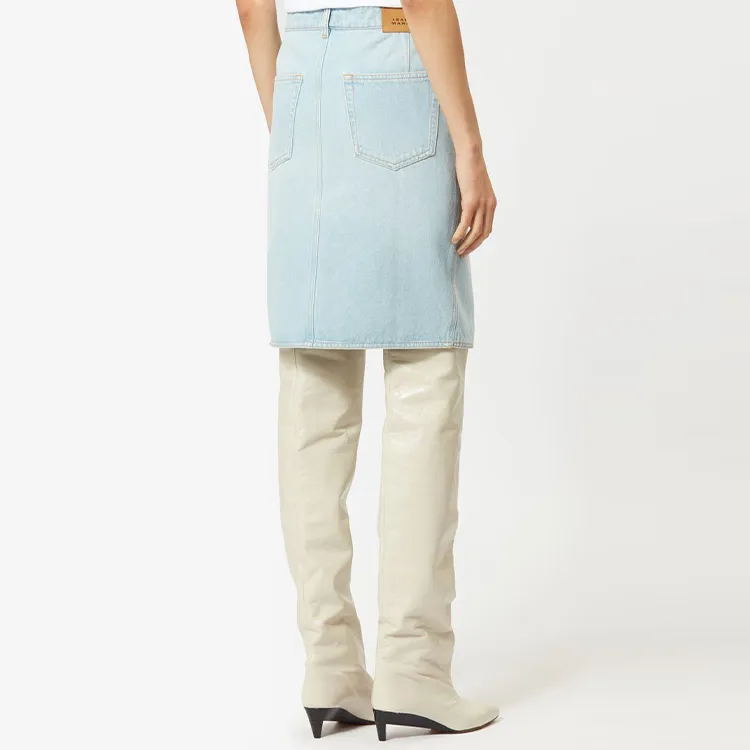 ISABEL MARANT Denim Short Skirts Women's Light Blue-3
